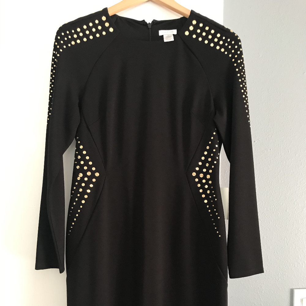 New Black Cache Dress Size 12